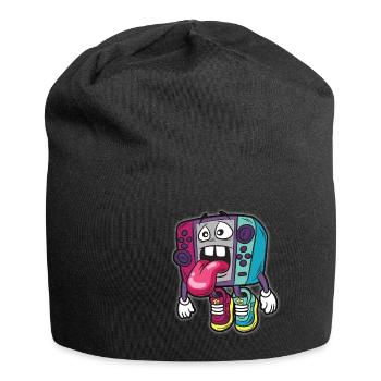 Gamer Humor Lustiger Cartoon Comic Controller - Jersey-Beanie - Schwarz - Vorne