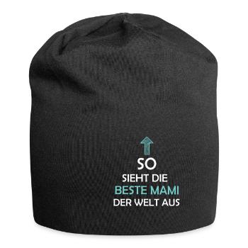 Beste Mami Mami Geschenkidee - Jersey-Beanie - Schwarz - Vorne