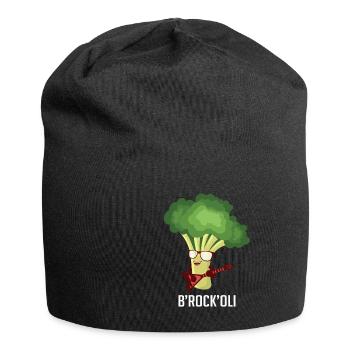 B'Rock'Oli vegan and foodie gift - Jersey Beanie - black - Front