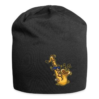 SMOOTH JAZZ SAXOPHONE saxophonist humor musician - Jersey Beanie - black - Front