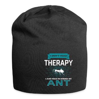 I Dont Need Therapy - ANTS - Jersey Beanie - black - Front