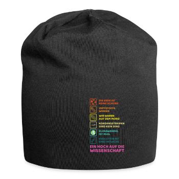Ein Hoch auf die Wissenschaft Design Geschenkidee - Jersey-Beanie - Schwarz - Vorne