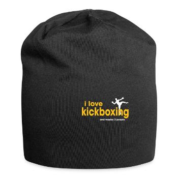 I love kickboxing - Jersey Beanie - black - Front
