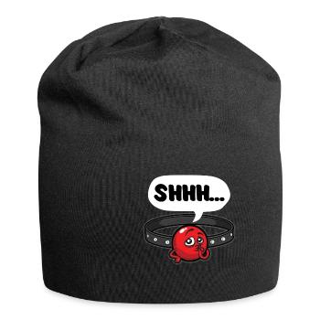 BALL GAG HUMOR Lustiger Knebel BDSM Witz versaut - Jersey-Beanie - Schwarz - Vorne