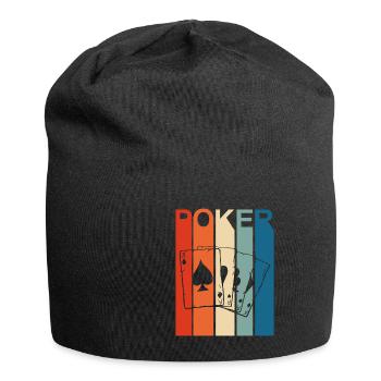 Poker vintage retro design - Jersey Beanie - black - Front
