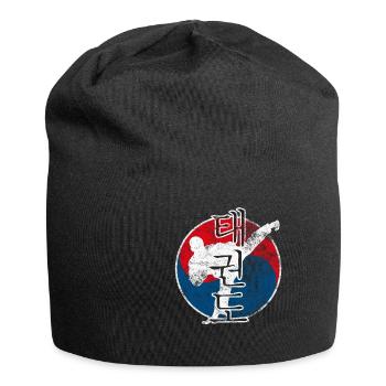 Teakwondo Kampfsport Martial Arts Kickboxen - Jersey-Beanie - Schwarz - Vorne