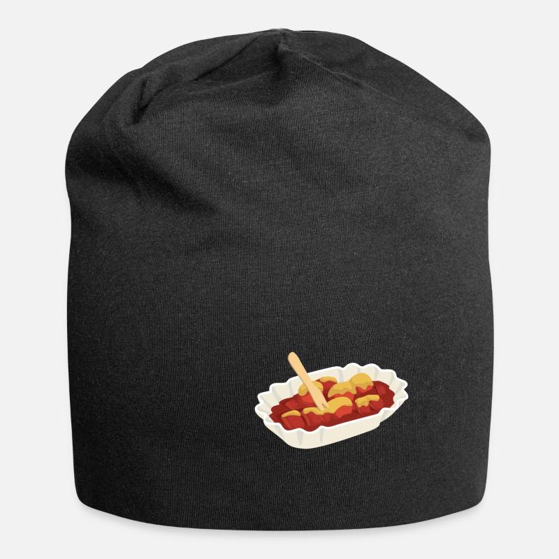 Currywurst - Jersey-Beanie - Schwarz