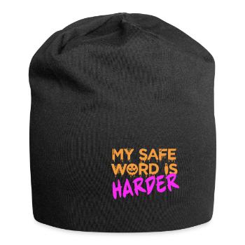 Halloween BDSM Mein Sicherheitswort ist härter Pap - Jersey-Beanie - Schwarz - Vorne