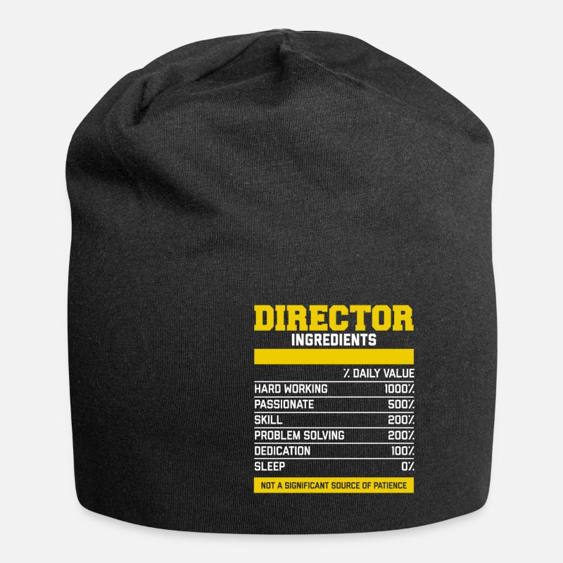 Fancy Director Ingredients T-Shirt - Jersey Beanie - black