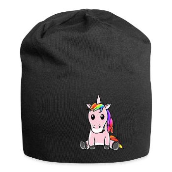 Unicorn Mythical Creatures Children Baby - Jersey Beanie - black - Front