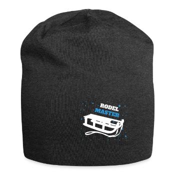 Rodel Master Rodeln Schlitten Winterrodel - Jersey-Beanie - Anthrazit - Vorne