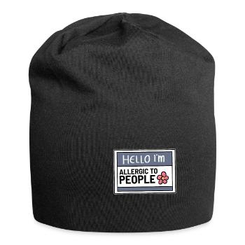 Bonjour, je suis allergique aux personnes introverties - Bonnet en jersey - noir - Devant