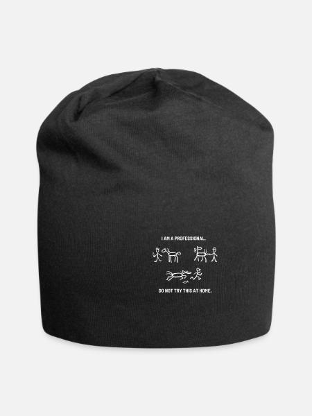 Pferdefach Tierarzt Geschenk - Jersey-Beanie - Schwarz