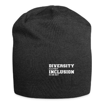Die Aufnahme ist ein Akt Diversity-Aktivist Gesche - Jersey-Beanie - Anthrazit - Vorne