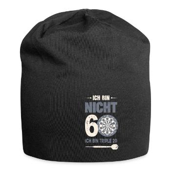 Ich bin nicht 60 ich bin triple 20 60er Geburtstag - Jersey-Beanie - Schwarz - Vorne