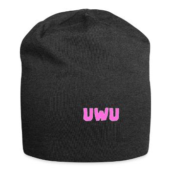 uwu Nice Furry Owner Gift - Jersey Beanie - charcoal grey - Front