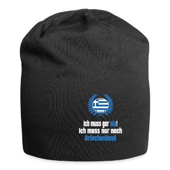 Ouzo Gyros Zaziki Tsatsiki Griechenland Trink - Jersey-Beanie - Schwarz - Vorne