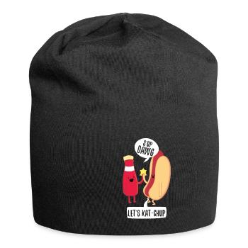 Quoi de neuf Ketchup à hot-dog - Bonnet en jersey - noir - Devant