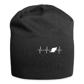 Beaver Heartbeat Shirt - Jersey Beanie - black - Front