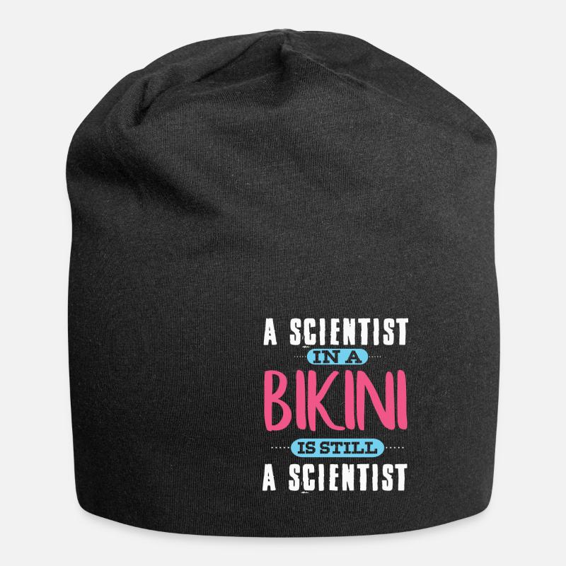 Ein Wissenschaftler im Bikini - Jersey-Beanie - Schwarz