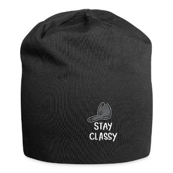 Cat butt cat owner gift - Jersey Beanie - black - Front