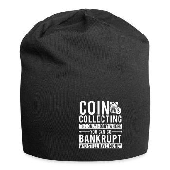 Pièce de monnaie collectant de l’argent en faillite - Bonnet en jersey - noir - Devant