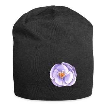 Aquarell Blumige Brautjungfer Rosa Rosen Brautnatu - Jersey-Beanie - Anthrazit - Vorne