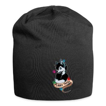 Furry Trash Hundebesitzer Geschenk - Jersey-Beanie - Schwarz - Vorne