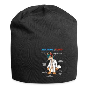 Cadeau de propriétaire de fourrure d'animal à fourrure anatomie - Bonnet en jersey - noir - Devant