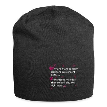 Klarinette Witz Clarinet Geschenk - Jersey-Beanie - Anthrazit - Vorne