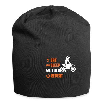 EAT SLEEP MOTOCROSS - T-shirt croisé - Bonnet en jersey - noir - Devant