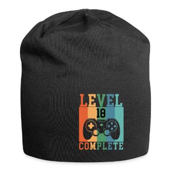Level 18 Complete 18th birthday gaming - Jersey Beanie - black - Front