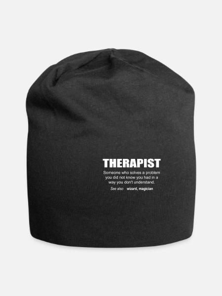 Therapist Description - Jersey-Beanie - Schwarz