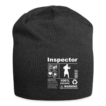 Inspector Product Description - Jersey Beanie - charcoal grey - Front
