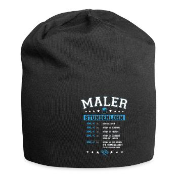 Maler Stundenlohn Meister Handwerker Lackierer Fun - Jersey-Beanie - Schwarz - Vorne