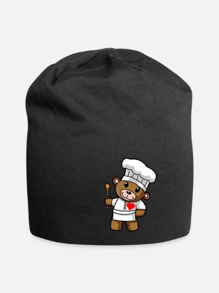 Koch Teddy Chefkoch Restaurant Berufe kochen - Jersey-Beanie - Schwarz