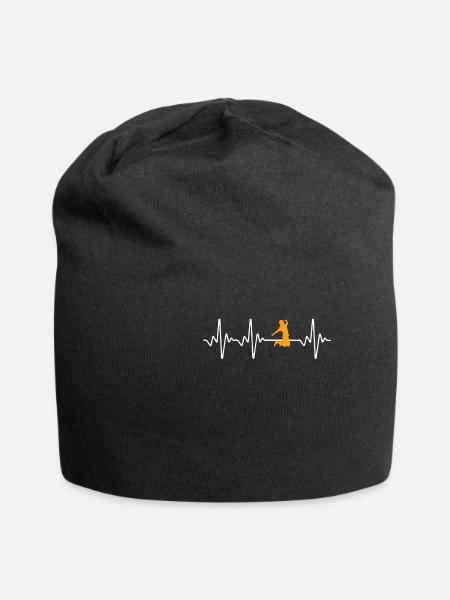Trampoline Yellow Tee Shirt Design - Jersey Beanie - black