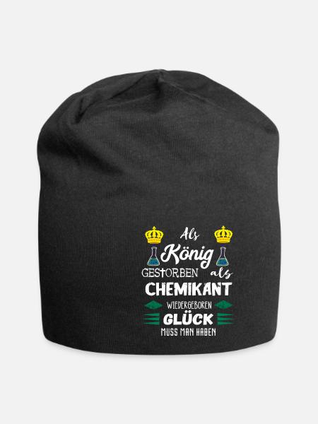 Chemikant König Chemiker Biochemie Chemielaborant - Jersey-Beanie - Schwarz