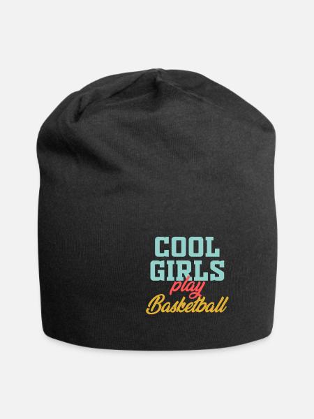 Basketball Girl Coole Mädchen spielen Basketball B - Jersey-Beanie - Schwarz