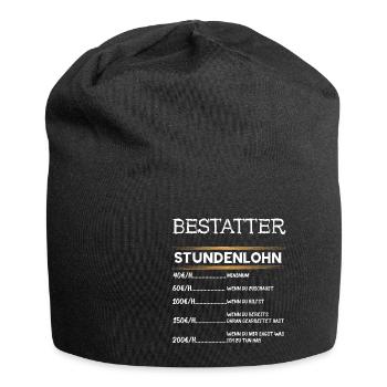 Lustige Bestatter Friedhof Bestattung Geschenke - Jersey-Beanie - Schwarz - Vorne