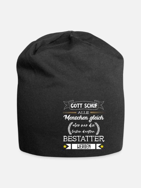 Lustige Bestatter Friedhof Bestattung Geschenke - Jersey-Beanie - Schwarz