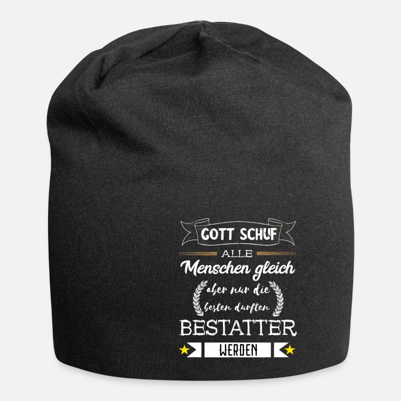 Lustige Bestatter Friedhof Bestattung Geschenke - Jersey-Beanie - Schwarz