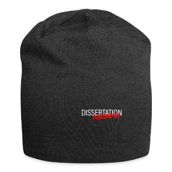 Dissertation Defended 2 - Jersey Beanie - charcoal grey - Front