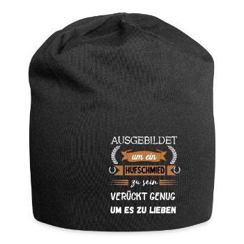 Hufschmied Pferde Hufeisen Schmied Geschenke - Jersey-Beanie - Schwarz - Vorne