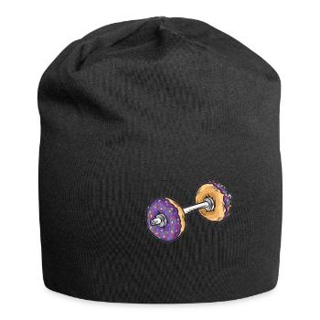 Haltère Donut - Bonnet en jersey - noir - Devant