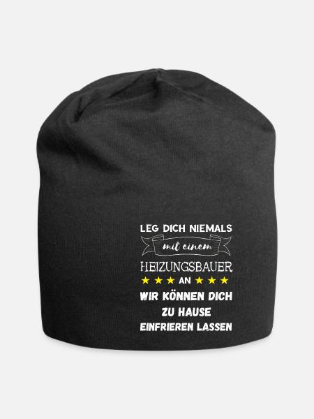 Heizungsbauer Anlagenmechaniker Sanitär Geschenke - Jersey-Beanie - Schwarz