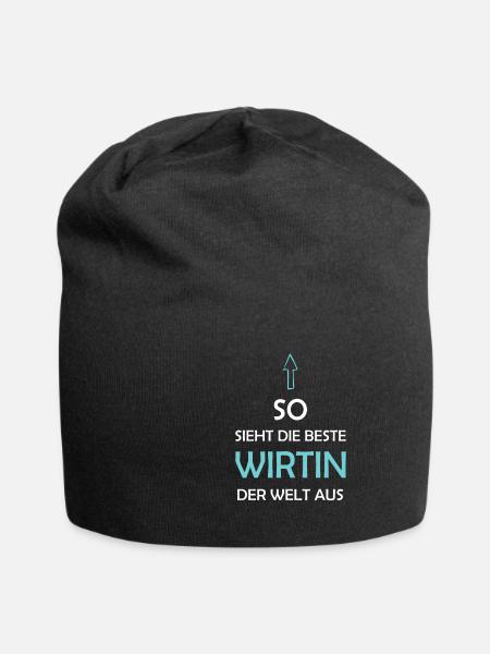 Beste Wirtin der Welt Gastwirtin Wirtshaus - Jersey-Beanie - Schwarz