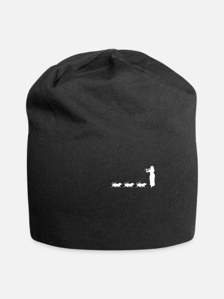 Querflöte Querflöten Flöte Flötenspieler - Jersey-Beanie - Schwarz