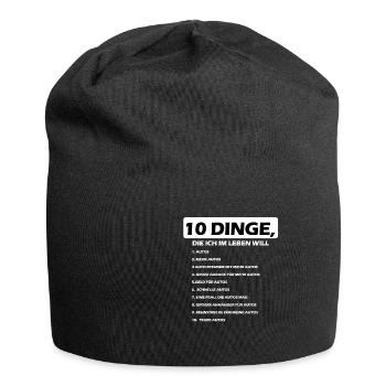10 Dinge Leben Autos KFZ mechaniker - Jersey-Beanie - Schwarz - Vorne