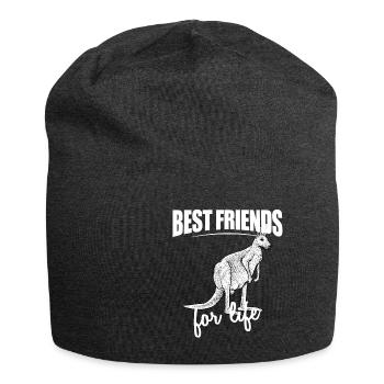 Best Friends For Life - Kangaroo For Everyone Who - Jersey Beanie - charcoal grey - Front